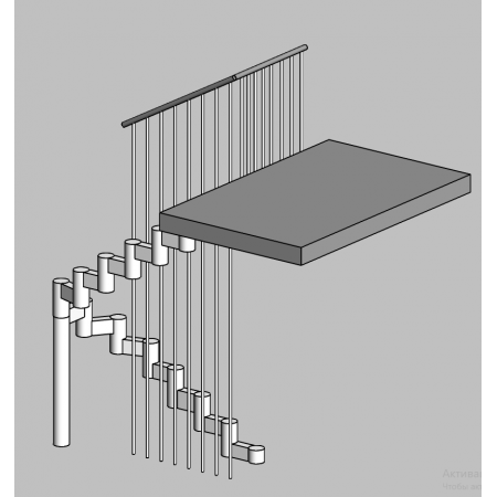 Металлическая лестница между этажами 